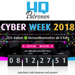 HQ Patronen Cyberweek – 25% Rabatt auf Alternative Tinte und Toner