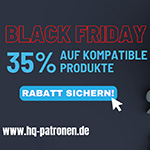 Black Friday bei HQ Patronen – 35% auf kompatible Produkte!