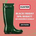 Black Friday bei Hunter – 20% Rabatt auf alle Modelle