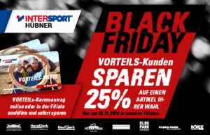 Nutze heute die VORTEILS-Karte von INTERSPORT Hübner und sicher dir 25% Rabatt | BlackFriday.de