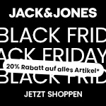 Jack & Jones Black Friday – 20% Rabatt auf alle Artikel!