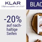 20% Rabatt auf die Bestseller der Seifenmanufaktur Klar zum Black Friday