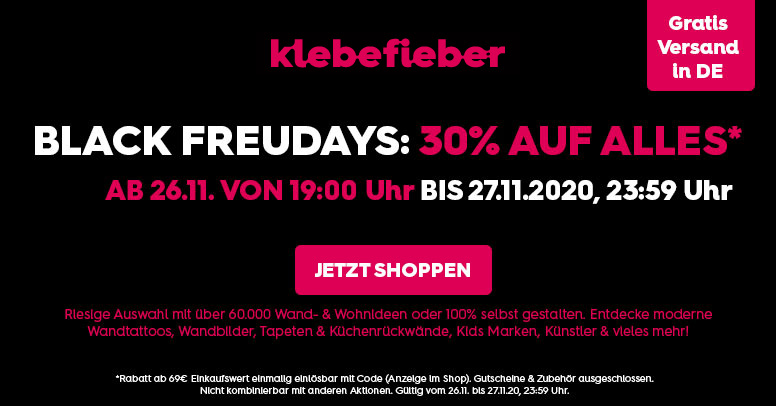 Klebefieber Black Friday 2020