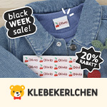 20% auf selbstklebende Namensetiketten bei Klebekerlchen