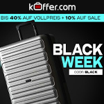 Bis zu 40% Rabatt auf Vollpreis in der Koffer.com Black Week