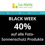 Spare jetzt 40% auf deine Bestellung individueller Foto-Gardinen bei La Melle