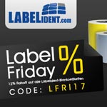 Label Friday – 12% Rabatt auf Etiketten bei Labelident.com