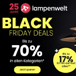 Lampenwelt Black Friday: Bis zu 70% Rabatt & bis zu 17% Extra