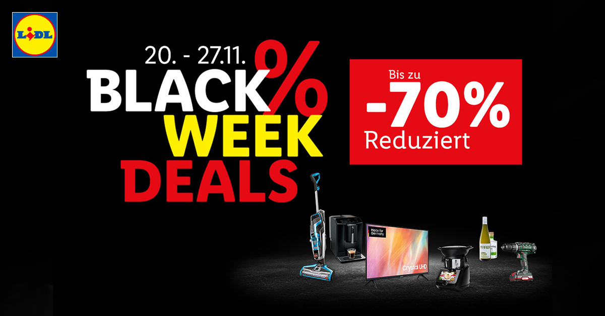 Lidl Black Week Deals Top Angebote bis zu 70 reduziert » BlackFriday.de