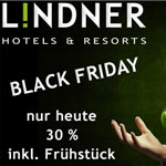 30% Black Friday Rabatt auf deine Übernachtung in einem Lindner Hotel oder Resort!