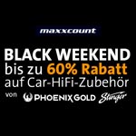 Black Weekend bei maxxcount – Bis zu 60% Rabatt auf Car-Hifi-Zubehör von Phoenix Gold & Stinger!