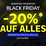 20% Rabatt auf Alles – Black Friday bei MediaShop