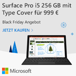 Microsoft Surface Pro i5 256 GB für nur 999 EURO