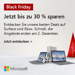 Black Friday Deals bei Microsoft – Jetzt bis zu 30% sparen