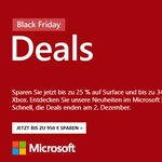 Black Friday im Microsoft Store – Jetzt zugreifen und bis zu 950 EURO sparen