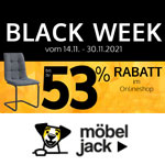 Black Week bei Möbel Jack – Bis zu 53% Rabatt im Onlineshop