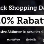 Spare jetzt mit den „Black Shopping Days“ bei myToys, mirapodo, ambellis und yomonda