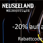 Nur heute 20% Rabatt auf alle Weine von Neuseeland-Weinboutique.de