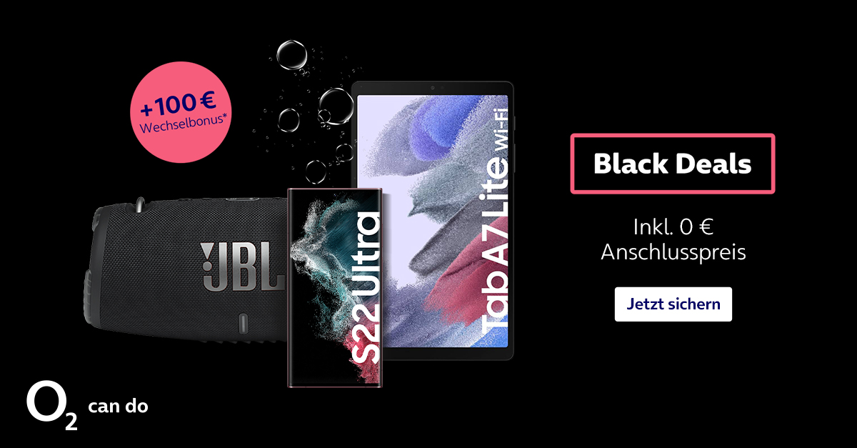 o2 Black Deals Jetzt o2 Free Tarif buchen, Anschlusskosten sparen und