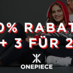 Bei Onepiece gibt es exklusiv 20% auf ALLES im Online-Shop + das 3. Produkt GRATIS!