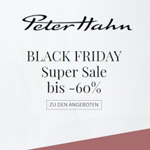 Black Friday Super Sale bei Peter Hahn – Erhalte jetzt bis zu 60% Rabatt!