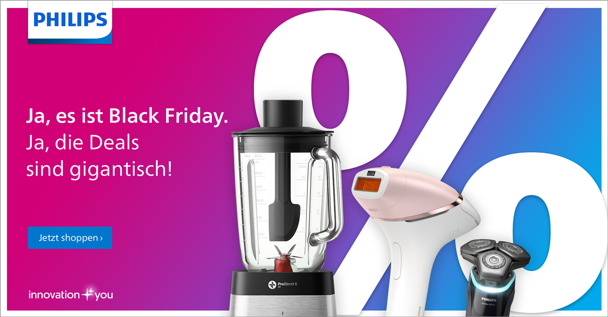 Gigantischste BlackFridayDeals bei Philips Jetzt sparen