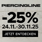 Piercingline schenkt dir 25% Rabatt auf alle Produkte