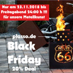 Nur heute 20% Rabatt auf das komplette Angebot an Metallkunst von Plasso Objektdesign