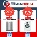 Große Crazy Weekend Aktion bei Premiumshop24 – Zwischen 15 und 20% Rabatt auf Markengeräte.