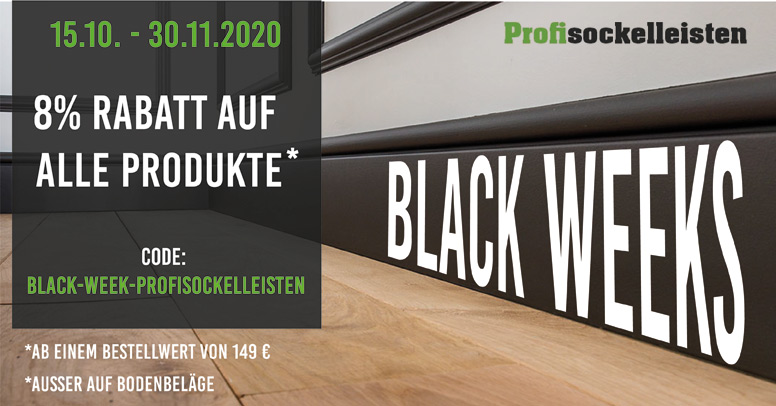 Profisockelleisten Black Friday 2020