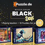 Puzzle.de Black Days: Kaufe 1 Puzzle & 10 weitere für je 6 Euro
