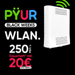 Dauerhaft sparen bei PΫUR: 250 Mbit/s für nur 20€ im Monat