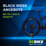 Spare bis zu 1.500 EURO mit den Black Week Deals bei Rebike