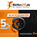 BlackFriday25 bei Reifen24 – Jetzt 5% Reifenrabatt sichern