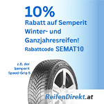 Jetzt 10% Rabatt auf Semperit Winter  & Ganzjahresreifen bei ReifenDirekt.at