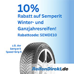 Jetzt 10% Rabatt auf Semperit Winter  & Ganzjahresreifen bei ReifenDirekt.de