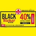 40% Rabatt auf alle Schuhe im Rieker-Outlet – Black Rieker Weekend vom 29.11. bis 01.12.2019