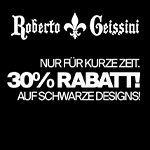 30% auf alle schwarzen Designs von Roberto Geissini!