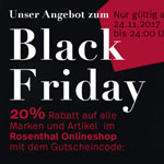 20% Rabatt auf das gesamte Sortiment des Rosenthal-Onlineshops!