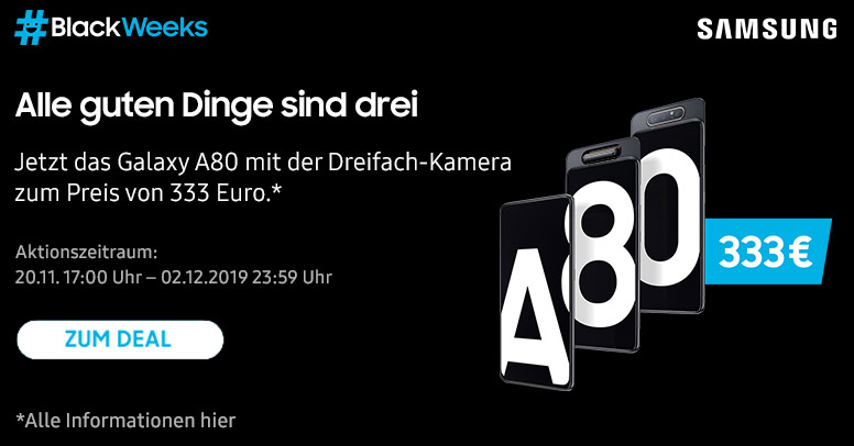 Samsung A80 Black Week 2019