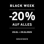Black Week bei SCHIESSER – 20% auf das gesamte Sortiment
