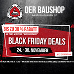 Black Friday bei SCHWAN Baushop: Jetzt bis zu 30% sparen!