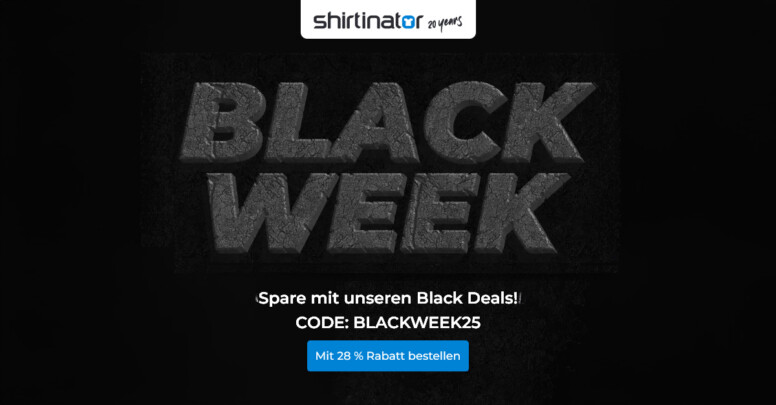 Shirtinator Black Friday Sale 2025