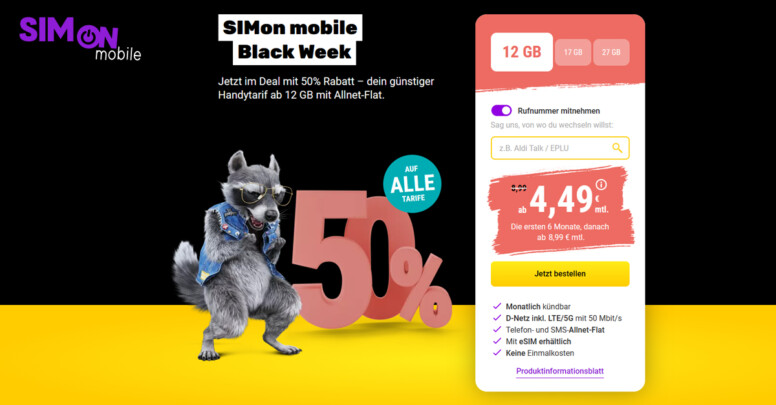 SIMon mobile Black Friday 2023