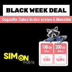 SIMon mobile Black Week Deal – 6 Monate doppelte Daten!