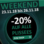 20% Rabatt auf alle Plissees beim BlackWeekend von Sonnenschutz Riese