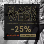 Black Week: Sicher dir bis zu 25% Extra Rabatt on Top auf Textilien und Schuhe bei Sportscheck