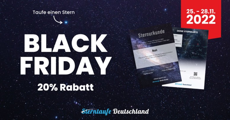 Sterntaufe Deutschland Black Friday 2022