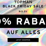 Black Friday Sale bei Topman – Bis zu 50% Rabatt auf alles!