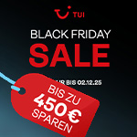 TUI Black Friday Sale – Jetzt bis zu 450 Euro sparen